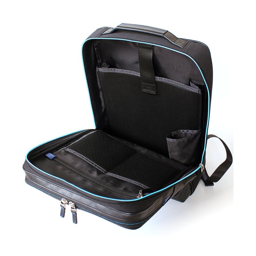 ランバンオンブルー ビジネスリュック メンズ ビジネスバッグ リュック 15インチPC対応 B4 キャリーオン機能付き LANVIN en Bleu ホームズ HOMES 撥水 523712の画像