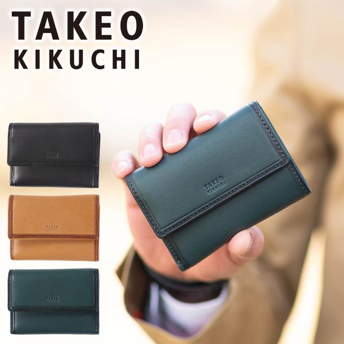 TAKEO KIKUCHI（タケオキクチ） 財布 三つ折り財布 メンズ 折財布 羊革