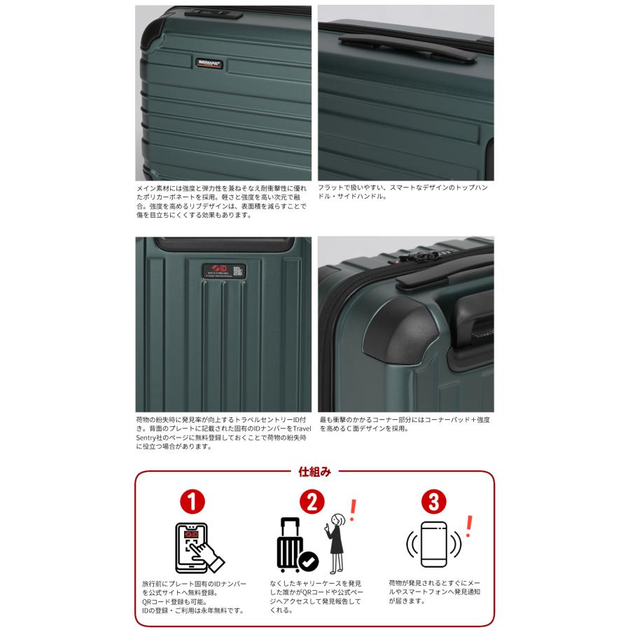 バーマス スーツケース 新商品 37L  軽量 ファスナータイプ ヘリテージ3 BERMAS Sサイズ 機内持込サイズ 60540の画像