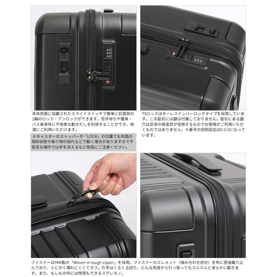 バーマス スーツケース キャリー ケース 92L 新商品 ファスナータイプ 軽量 キャリーバッグ ヘリテージ3 BERMAS heritage3 Lサイズ 無料手荷物サイズ 60542 BSの画像