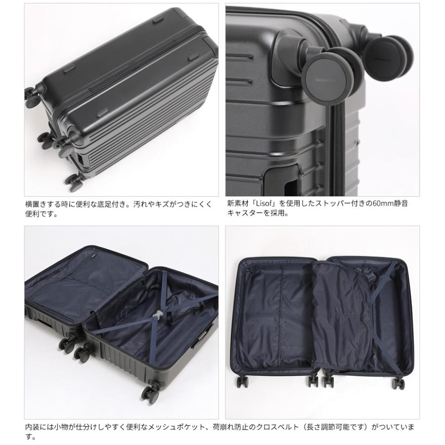バーマス スーツケース キャリー ケース 92L 新商品 ファスナータイプ 軽量 キャリーバッグ ヘリテージ3 BERMAS heritage3 Lサイズ 無料手荷物サイズ 60542 BSの画像