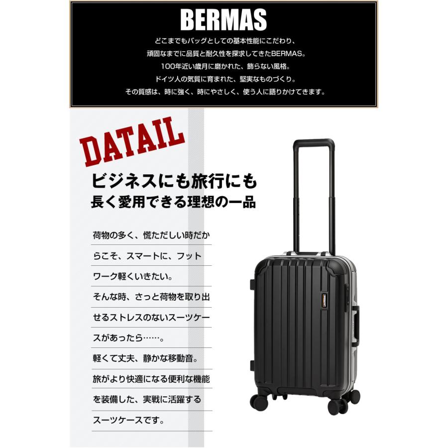 BERMAS（バーマス） スーツケース 新商品 34L 軽量 フレームタイプ