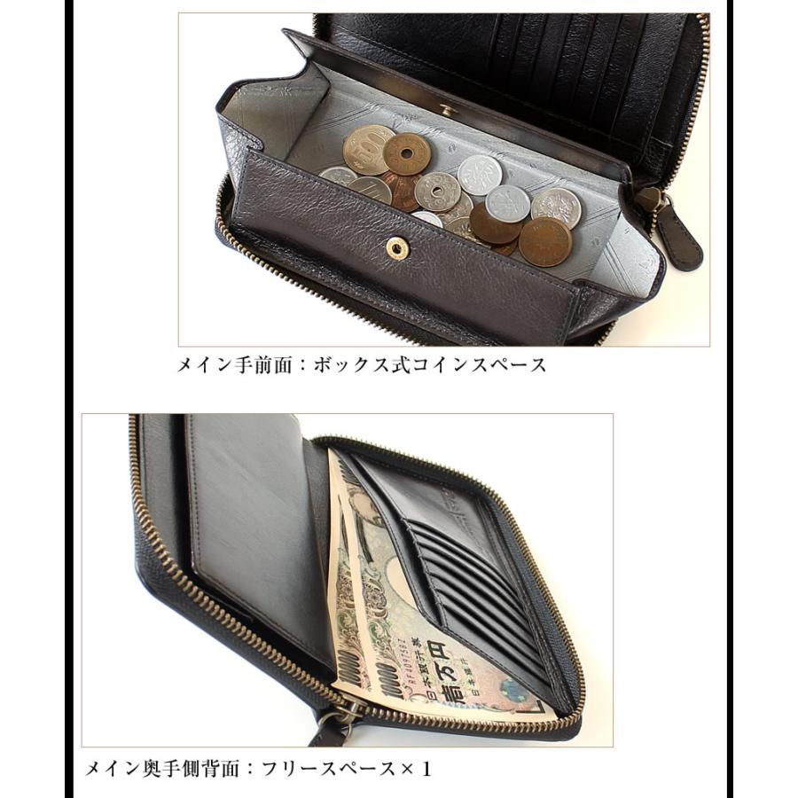 Dakota（ダコタ） 長財布 メンズ ミドル 財布 ラウンドファスナー BOX