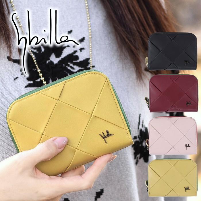 Sybilla（シビラ） 財布 二つ折り財布 折財布 BOX型小銭入れ ラウンド