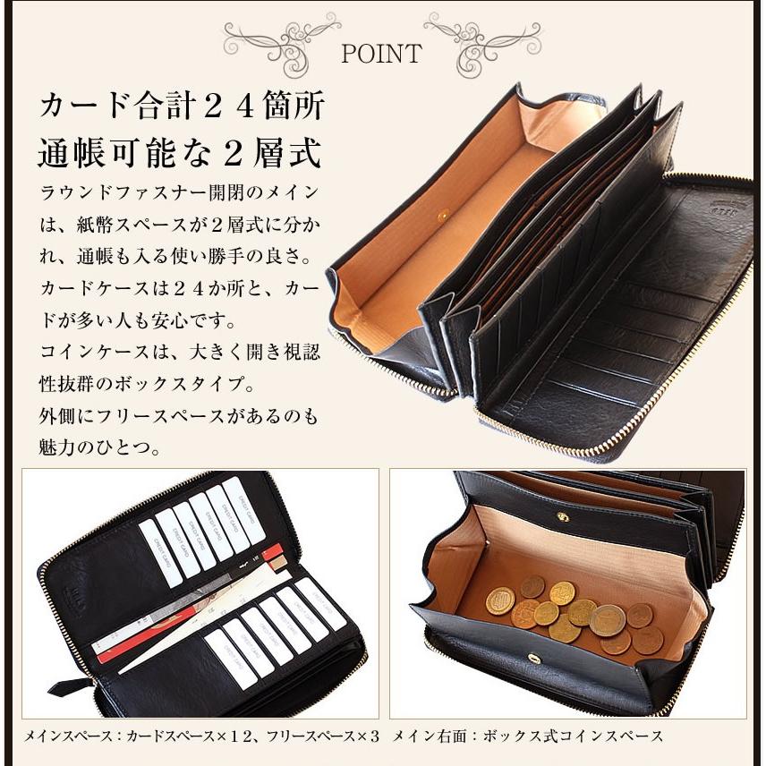 NELD（ネルド） 財布 長財布 ラウンドファスナー BOX小銭入れ レザー