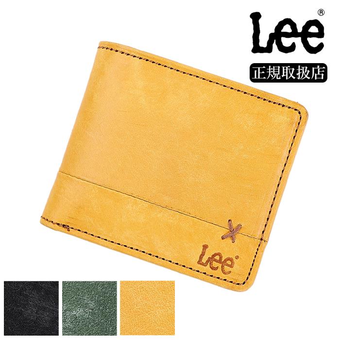 Lee（リー） 財布 二つ折り財布 メンズ 折財布 イタリアンレザー 本革