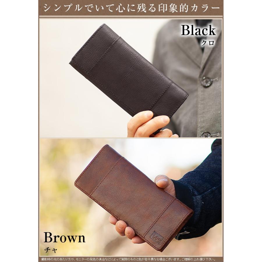 Lee（リー） メンズ 財布 長財布 かぶせ 牛革 クロス CROSS ベーシック