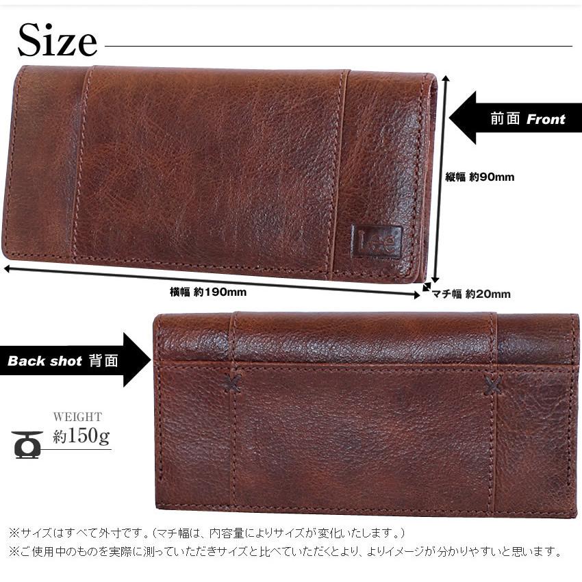 Lee（リー） メンズ 財布 長財布 かぶせ 牛革 クロス CROSS ベーシック