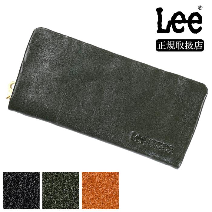 Lee（リー） 財布 長財布 メンズ ラウンドファスナー イタリアンレザー