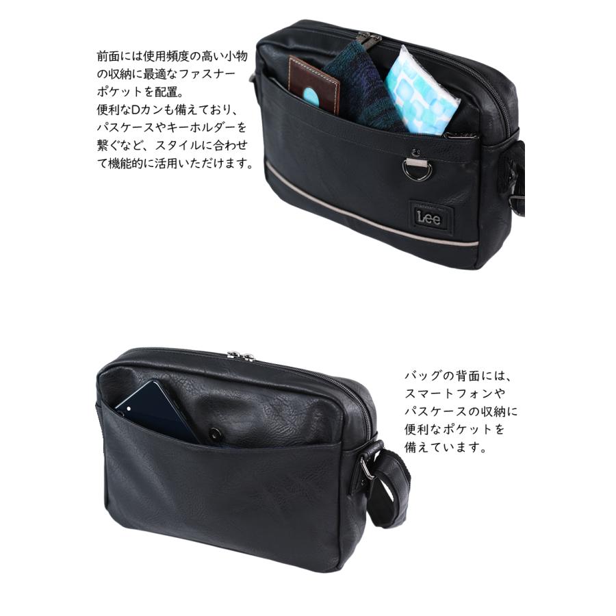 Lee（リー） バッグ ショルダーバッグ ミニ 横型 メンズ 軽量
