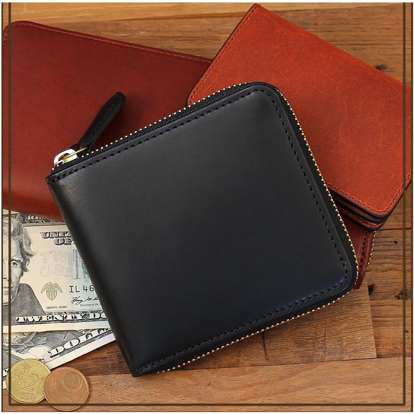 ハービー スロウ 財布 三つ折り財布 BOX型小銭入れ コンパクト 牛革