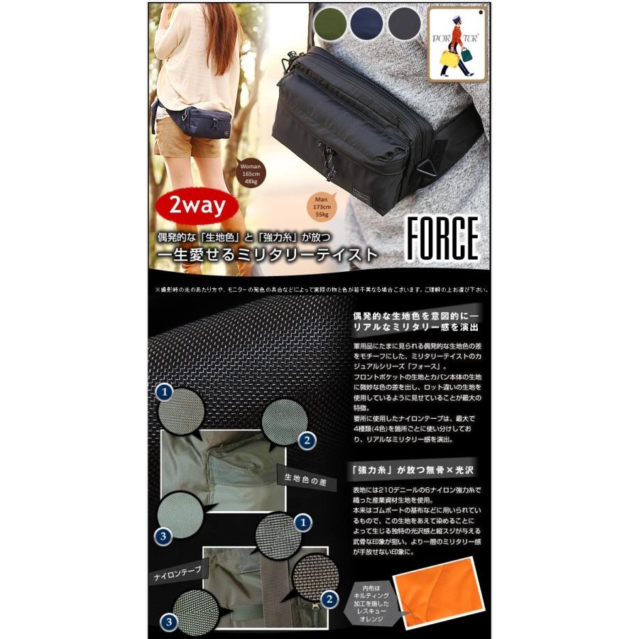 PORTER ポーター フォース 2WAYウエストバッグ 855-07501 吉田 PORTER ポーター フォース 2WAYウエストバッグ 855-07501 吉田