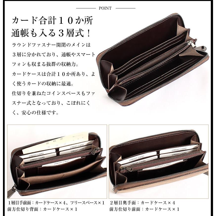 ZOO 長財布 財布 ラウンドファスナー クーズー革 KUDU 日本製 ZOO 長財布 財布 ラウンドファスナー クーズー革 KUDU 日本製