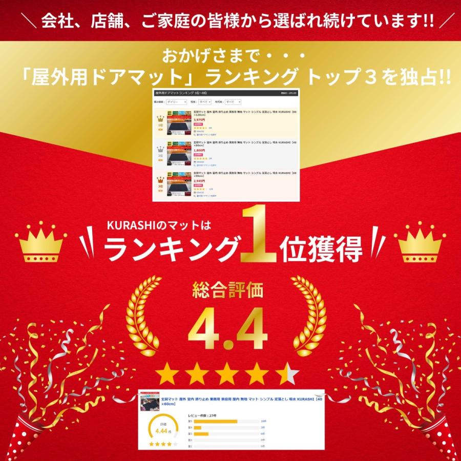 【特価セール】KURASHI 玄関マット 屋外 室内 滑り止め 業務用 無地 マ Amazon | KURASHI 玄関マット 屋外 室内 滑り止め 業務用 無地 マット