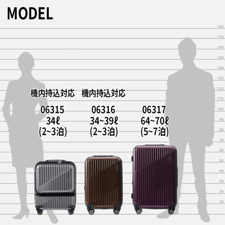 Ace（エース） クレスタ スーツケース メンズ レディース 機内持ち込み