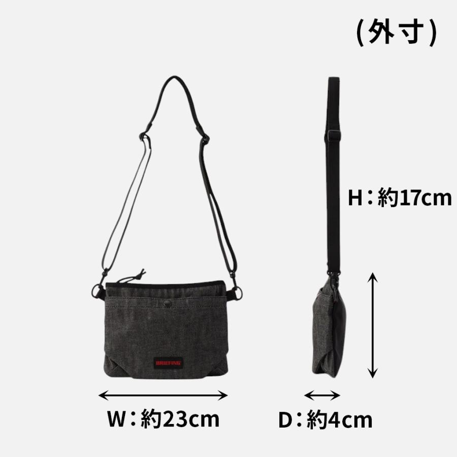 BRIEFING（ブリーフィング） ブラックデニム サコッシュ BRIEFING WORK