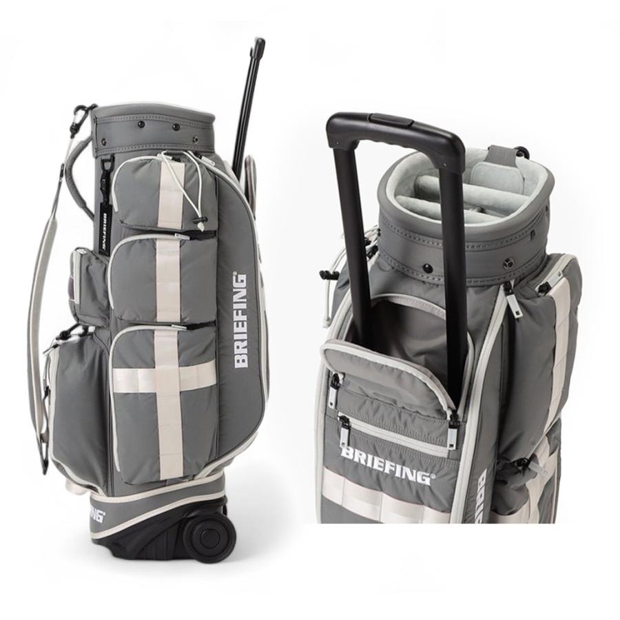 BRIEFING ゴルフキャディバッグ グレー　BRG251D02 キャスター付 BRIEFING GOLF（ブリーフィングゴルフ） ブリーフィング ゴルフ