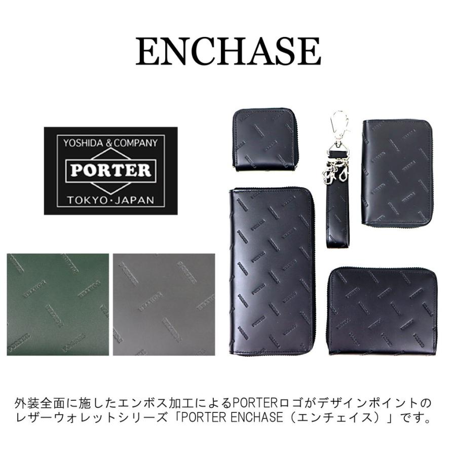 PORTER 黒 レザー コインケース ポーター エンチェイス コインケース 007-02286 PORTER 吉田