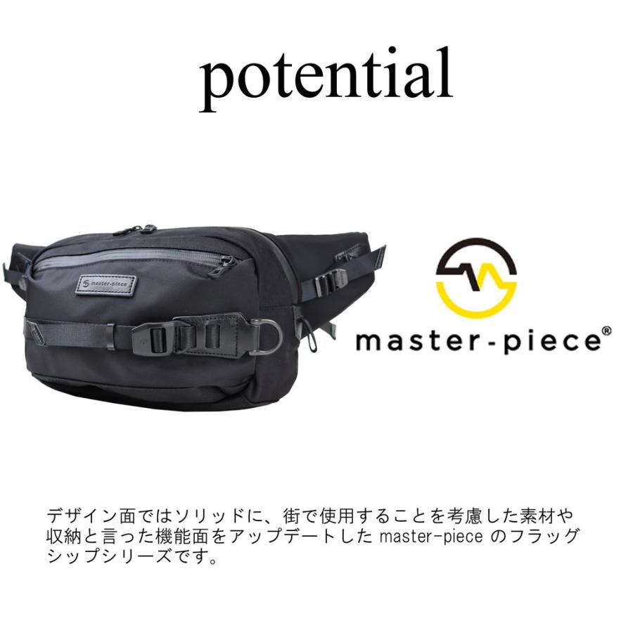 MASTER-PIECE POTENTIAL ポテンシャル ウエストバッグ 黒 マスターピース ポテンシャルウエストバッグ v3 ブラック