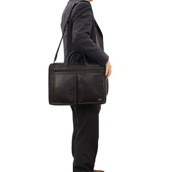 【美品】吉田カバン　ポーター　ビジネスバッグ　レザー　2気室　アメイズ　ブラック PORTER ポーター アメイズ 2WAYブリーフケース 022-03786 吉田カバン