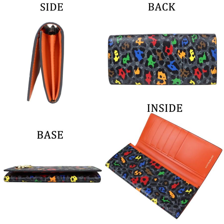CASTELBAJAC カステルバジャック 長財布 カラフル グレー メンズ CASTELBAJAC カステルバジャック 財布 長財布 かぶせ メンズ