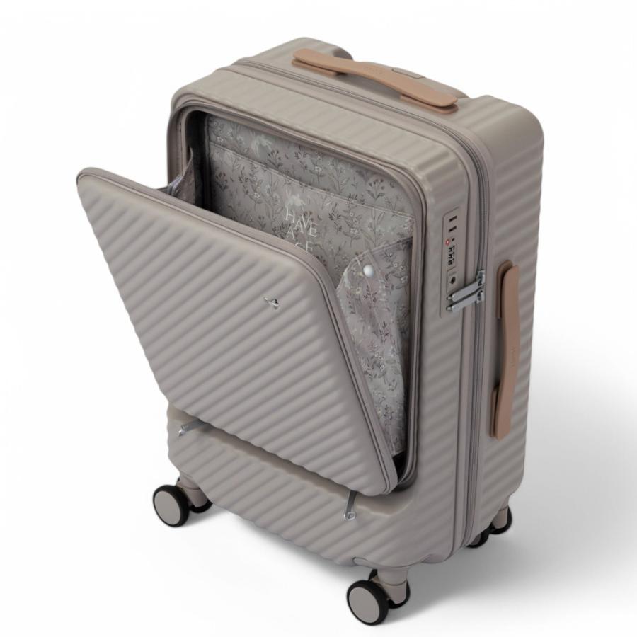 ハント ココント スーツケース レディース メンズ 05513 HaNT KOKONT キャリーケース フロントオープン ace 1~3泊 34L 機内持ち込み 旅行 出張 正規品の画像