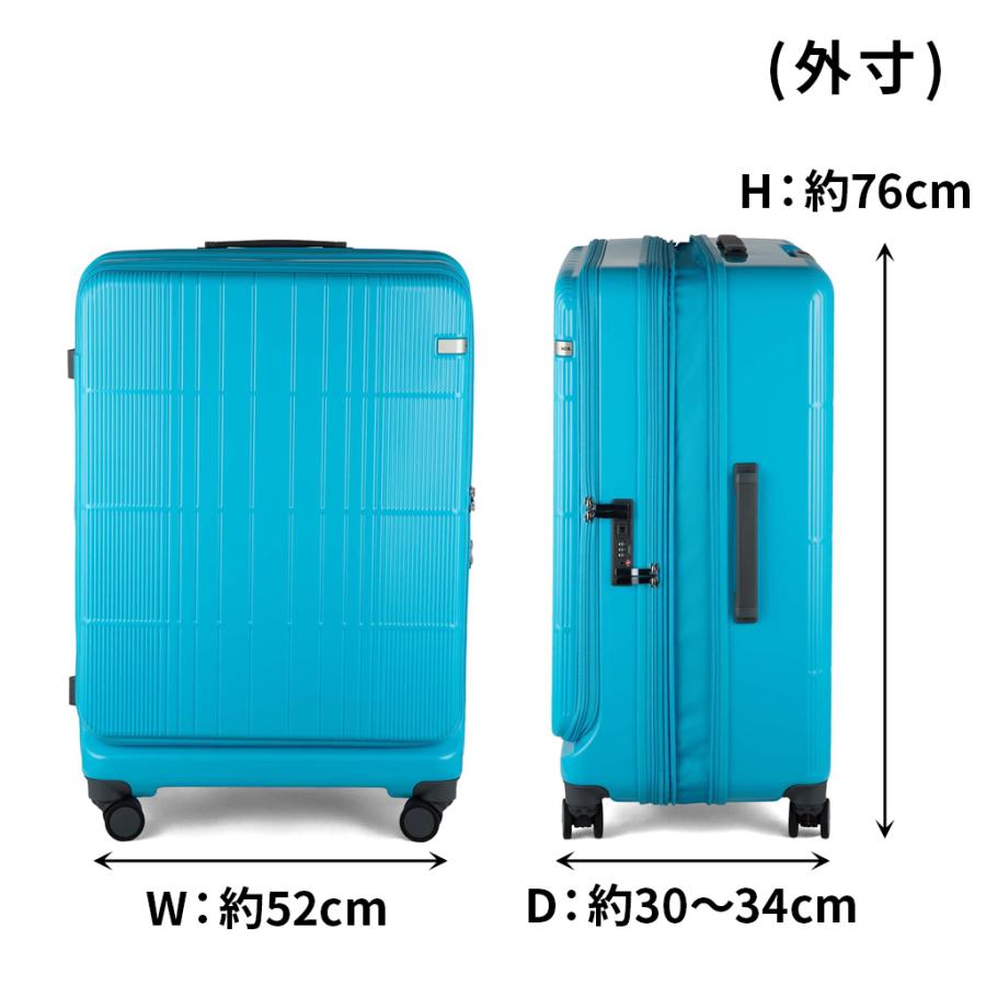 エーストーキョー ディフェレンス スーツケース メンズ レディース 05724 ace.TOKYO Difference 4輪 TSロック 88L 102L 7〜10泊 エキスパンド機能 旅行 正規品の画像