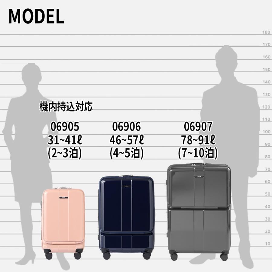 展示品 エース スーツケース フォールズ フロントポケット 容量拡 2~10泊 WEB限定】ACE フォールズ 31L/41L スーツケース フロント