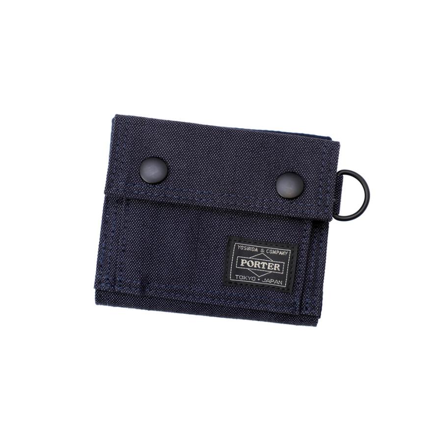 極美品　PORTER SMOKY　二つ折り財布 ポーター　デニム　ブラック PORTER ポーター スモーキー ウォレット 592-26370 10 ブラック 吉田