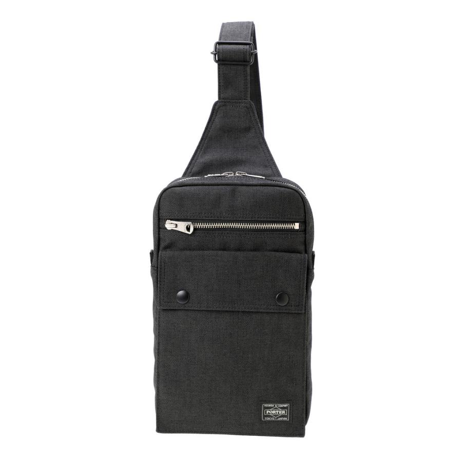 PORTER スリングショルダーバッグ　黒 FREE STYLE（PORTER） ポーター フリースタイル スリングバッグ ダブル