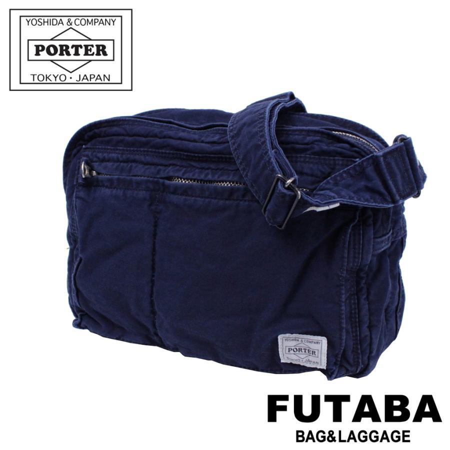極美品 PORTER ポーター フロント ショルダーバッグ S ネイビー 紺色 PORTER ポーター ディープブルー ショルダーバッグ 630-06444