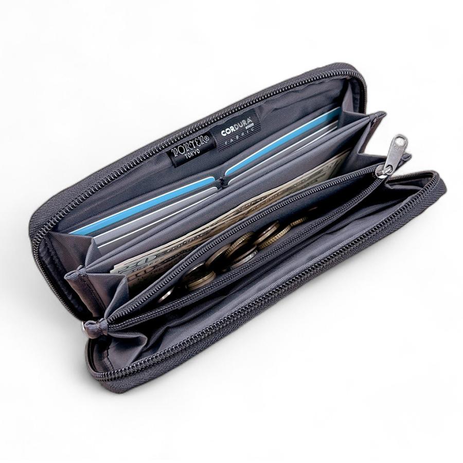 未使用級】ポーター 長財布 DILL ディル ラウンド ブラック ナイロン PORTER ポーター ディル ロングウォレット 653-09111 吉田カバン