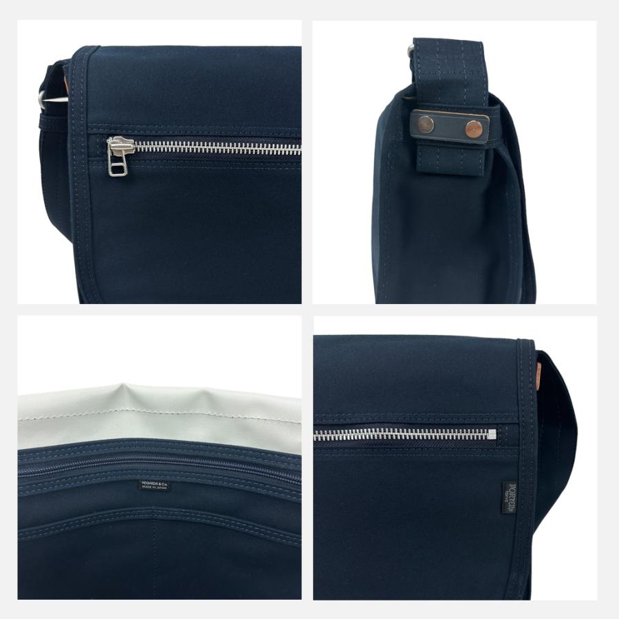 未使用に近い✨PORTER ポーター ショルダーバッグ オールレザー ネイビー PORTER ポーター ネイキッド ショルダーバッグ(L) 667-19471