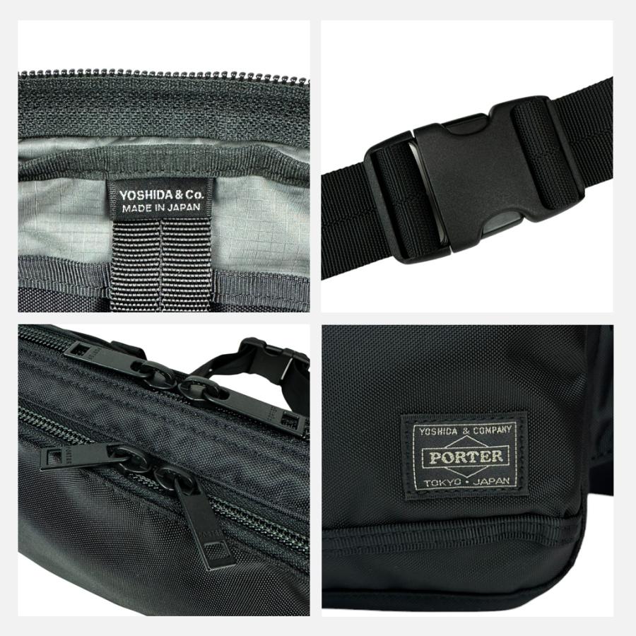 ポーター フラッシュ ウエストバッグ 689-05942 10 ブラック PORTER 吉田カバン ボディバッグ FLASH ギフト プレゼント 日本製 斜めがけ ブランド シンプル | PORTER | 11