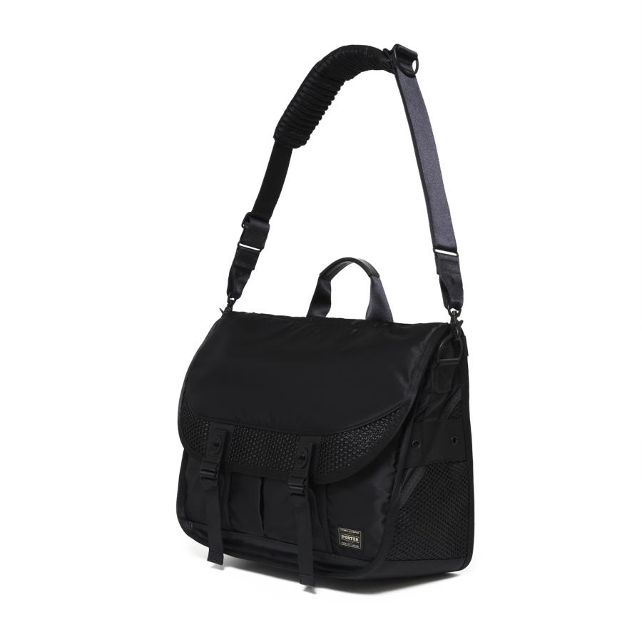 大容量　ヘッドポーター ×バッグジャック　メッセンジャーバッグ　黒　白　ドット柄 PORTER ポーター バウンス メッセンジャーバッグ 702-19902 ブラック