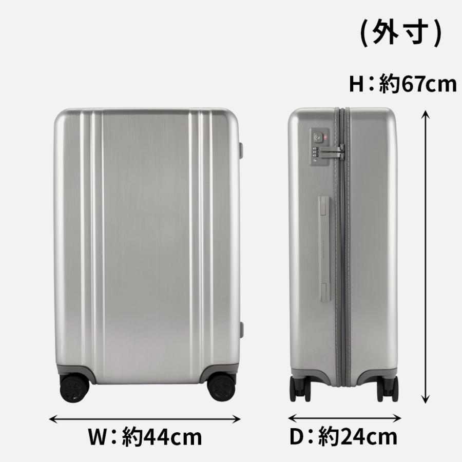 ゼロハリバートン クラシックライトウェイト4.0 スーツケース 81374 ZERO HALLIBURTON CLASSIC LIGHTWEIGHT4.0 Metallic Check-In-S Travel Case 60L TSロックの画像
