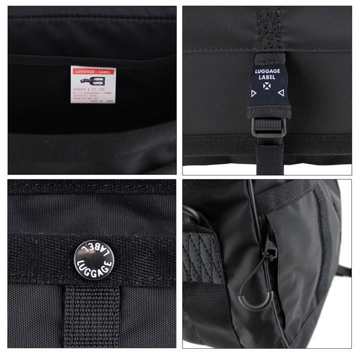 Yoshida & Co. LUGGAGE LABEL ブラックショルダーバッグ Yoshida & Co. LUGGAGE LABEL ブラックショルダーバッグ