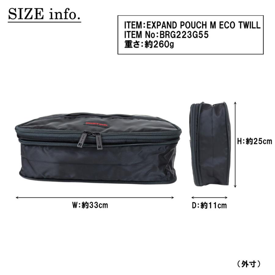 正規品 BRIEFING ブリーフィング ゴルフ GOLF エコツイル ポーチ ブランド ECO TWILL EXPAND POUCH M BRG223G55_11