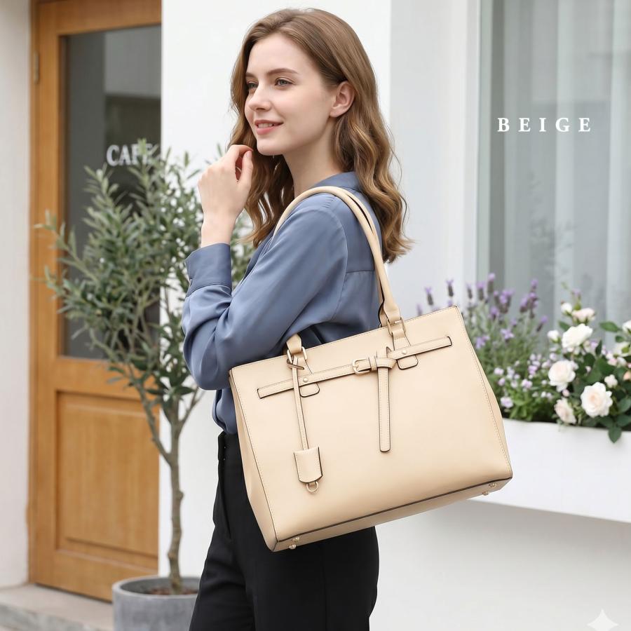 【SALE4,510円OFF】レディース トートバッグ 飾りベルトがポイント A4サイズ対応 ビジネスにもオススメ PERENNE ペレンネ 20187の画像