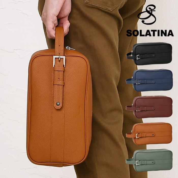 SOLATINA（ソラチナ） メンズ セカンドバッグ ハンドル付き ファスナー