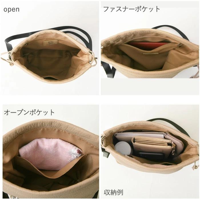 レディース ショルダーバッグ 巾着 背面ポケット付き Mサイズ waku ワク WK-0034｜bag-saifu-perenne｜14