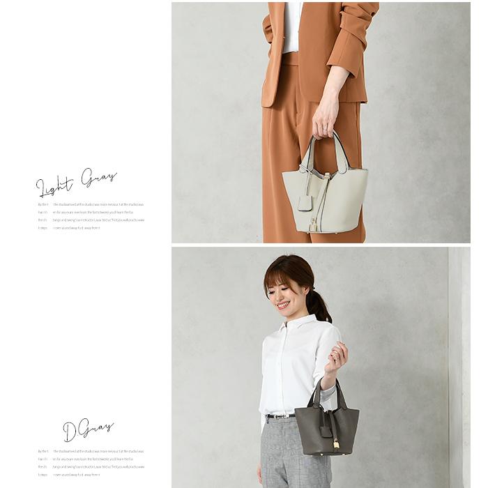 PERENNE レディース ハンドバッグ キューブ型 Sサイズ 本革