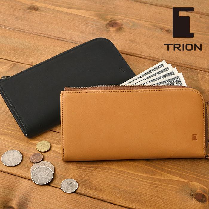 TRION（トライオン） メンズ 長財布 L字ファスナー開閉 ジェニュイン