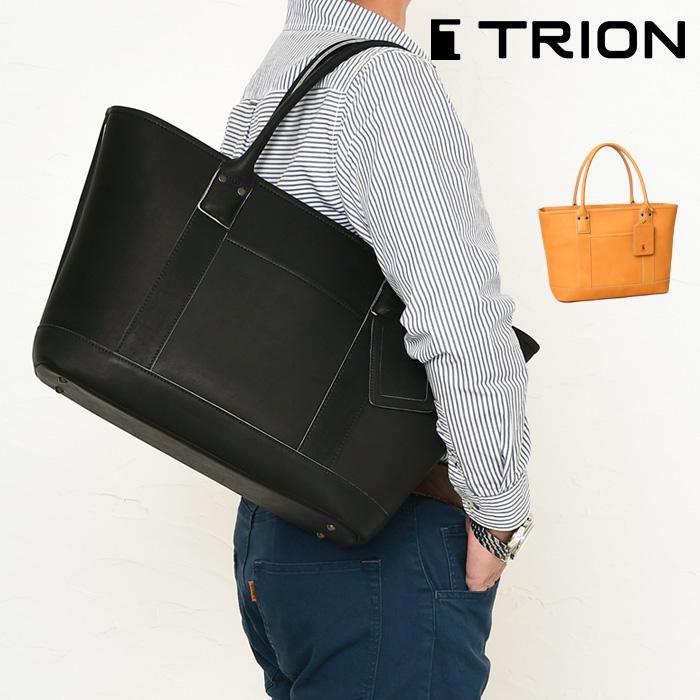 ヒ*ロ様 TRION トライオン A4対応 ビジネストート ネイビー レザートー