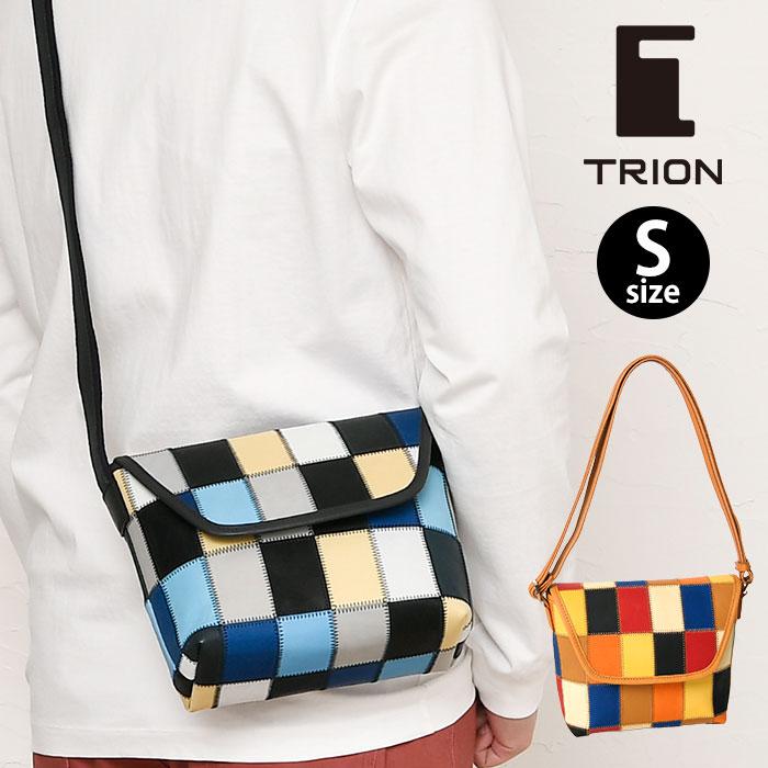 TRION（トライオン） メンズ ショルダーバッグ A5対応 パネルレザー