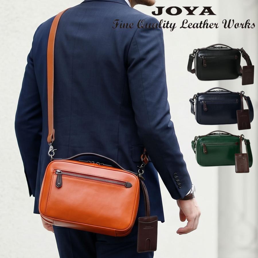 JOYA（ジョヤ） メンズ 本革 ハンドバッグ 2way ショルダーバッグ