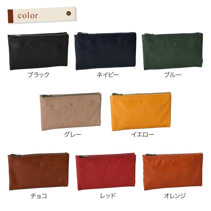 ラヘラ　ネイビー レザー 長財布 レディース 長財布 ロングウォレット 45枚カード入れ マルチ