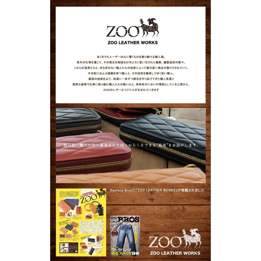 ZOO（レザー） メンズ 本革 栃木レザー ラウンドファスナー 長