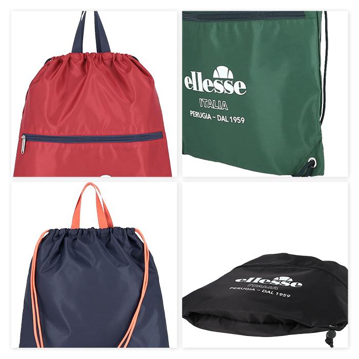 ellesse（エレッセ） ナップサック A4対応 メッシュポケット 軽量 撥水