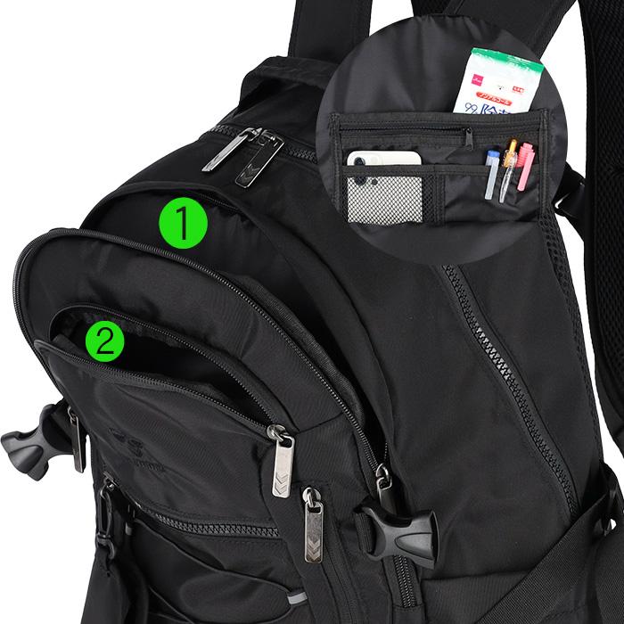 hummelのリュックサック hummel（ヒュンメル） 通学リュック B4対応 26L 大容量 撥水 PC